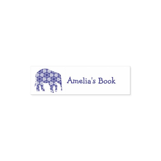Personalisierte Elephant-Buchzeichen-Briefmarke Permastempel (Design)