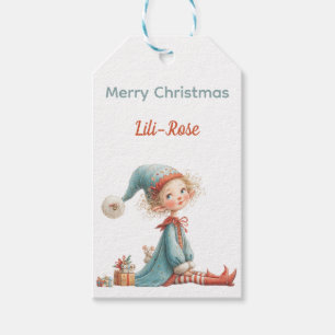 Personalisierte Elf-Geschenkanhänger Nordpol Wei Geschenkanhänger