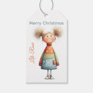 Personalisierte Elf-Geschenkanhänger Nordpol Wei Geschenkanhänger
