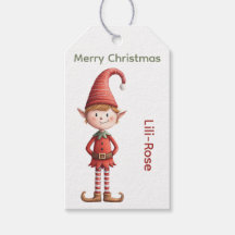 Personalisierte Elf-Geschenkanhänger | Nordpol Wei