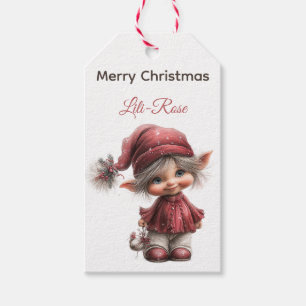 Personalisierte Elf-Geschenkanhänger Weihnachten Geschenkanhänger
