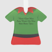 Personalisierte Elf-Sankt Ornament (Rückseite)