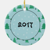 Personalisierte Elf-Verzierung Keramikornament (Hinten)