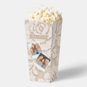 Personalisierte Elfenbein-Spitze Brautkleid Elegan Geschenkschachtel