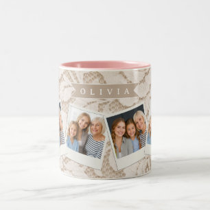 Personalisierte Elfenbein-Spitze Brautkleid Elegan Zweifarbige Tasse