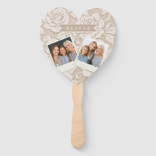 Personalisierte Elfenbein-Spitze Brautmode Elegant Fächer