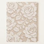 Personalisierte Elfenbein-Spitze Brautmode Elegant Planer (Rückseite)