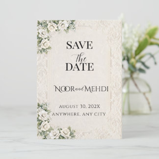 Personalisierte Elfenblüten-Islamische Hochzeit Save The Date