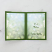 Personalisierte Emerald Anniversary Grußkarte. Karte (Innenseite)