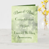 Personalisierte Emerald Anniversary Grußkarte. Karte (Gelbe Blume)