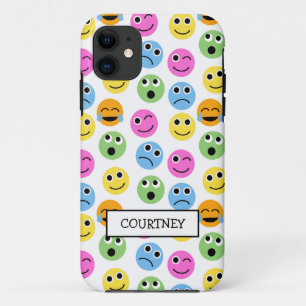 Personalisierte Emojis Faces farbenfrohe Gemustert Case-Mate iPhone Hülle