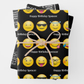 Personalisierte Emojis & Texte Geschenkpapier Set (Beispiel)