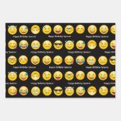 Personalisierte Emojis & Texte Geschenkpapier Set (Vorderseite)