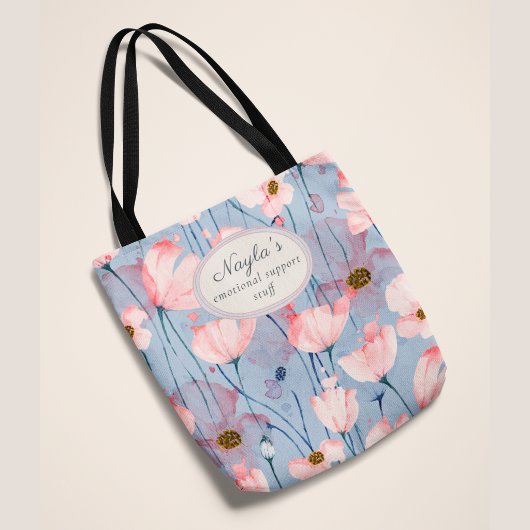 Personalisierte emotionale Unterstützung Blumen-Ta Tasche