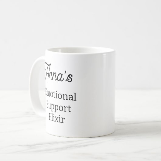 Personalisierte emotionale Unterstützung Kaffeetasse (Vorderseite Links)