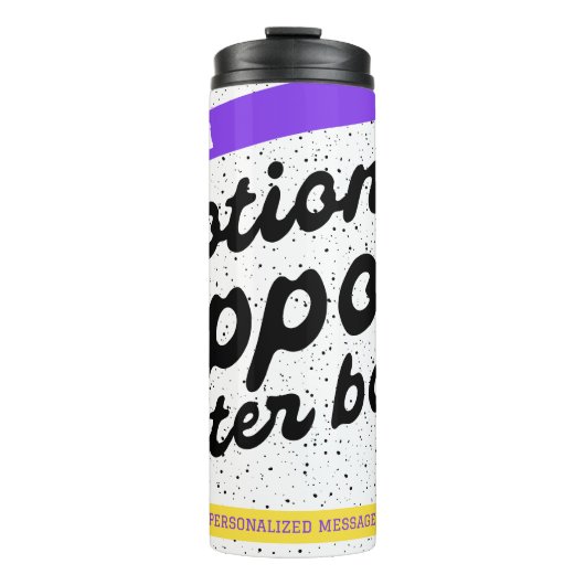 Personalisierte emotionale Unterstützung Wasserfla Thermosbecher (Vorderseite)