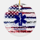 Personalisierte EMS Star Life Keramik Ornament (Hinten)