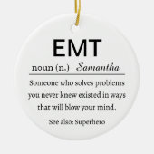 Personalisierte EMT-Definition Keramik Ornament (Vorne)
