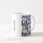 Personalisierte Emt/Ems SymbolS Wörter Kaffeemasch Kaffeetasse (VorderseiteRechts)
