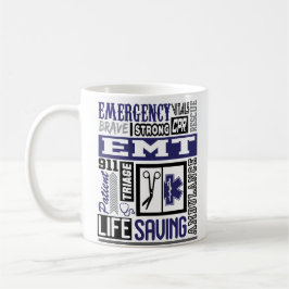 Personalisierte Emt/Ems SymbolS Wörter Kaffeemasch Kaffeetasse