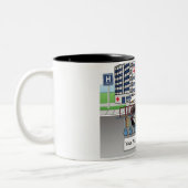 Personalisierte EMT, Paramedic - Cartoon von Fraue Zweifarbige Tasse (Links)