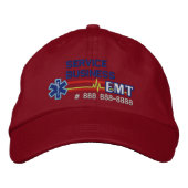 Personalisierte EMT Paramedic Star of Life Bestickte Kappe (Vorderseite)