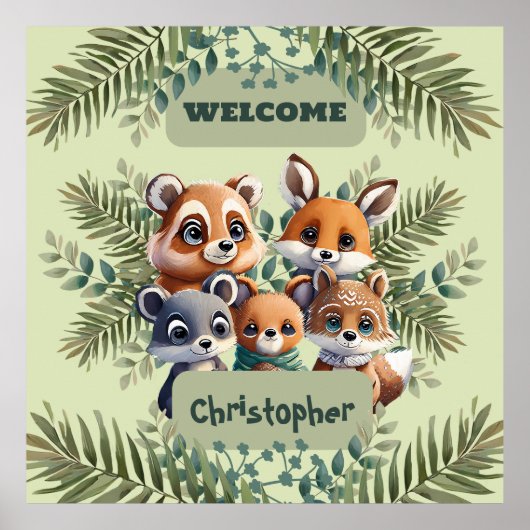 Personalisierte Enchanted Woodlands Wunderwelt  Poster (Vorne)