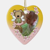 Personalisierte Engels-Bärn-Foto-Verzierung Keramik Ornament (Rechts)