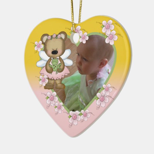 Personalisierte Engels-Bärn-Foto-Verzierung Keramik Ornament (Links)