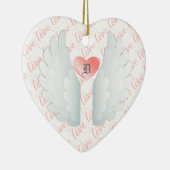 Personalisierte Engels-Flügel Keramik Ornament (Rechts)