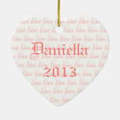 Personalisierte Engels-Flügel Keramik Ornament (Hinten)