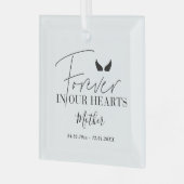 Personalisierte Engelsflügel Weihnachtsbaum C Ornament Aus Glas (Vorderseite links)