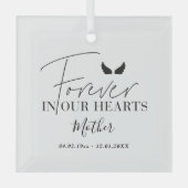 Personalisierte Engelsflügel Weihnachtsbaum C Ornament Aus Glas (Vorderseite)