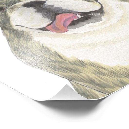 Personalisierte englische Bulldogie Art Fotodruck (Ecke)