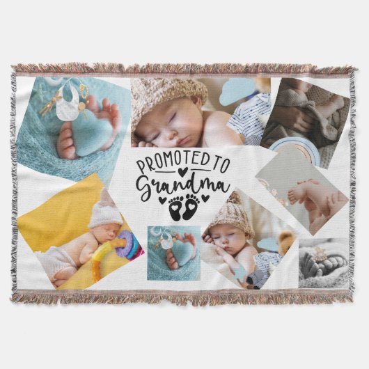 Personalisierte Enkel-Fotodecke für Oma Decke (Vorderseite)
