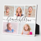 Personalisierte Enkelkinder 5 Foto-Collage Fotoplatte (Seite)