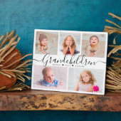Personalisierte Enkelkinder 5 Foto-Collage Fotoplatte (Seite)