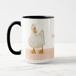 Personalisierte Ente – Süßes Farmtier-Design  Tasse