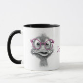 Personalisierte Ente-Tasse mit schwarzem Griff Tasse (Links)