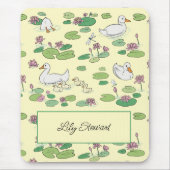 Personalisierte Enten und Wasserlilie-Gelbe Mousep Mousepad (Vorne)