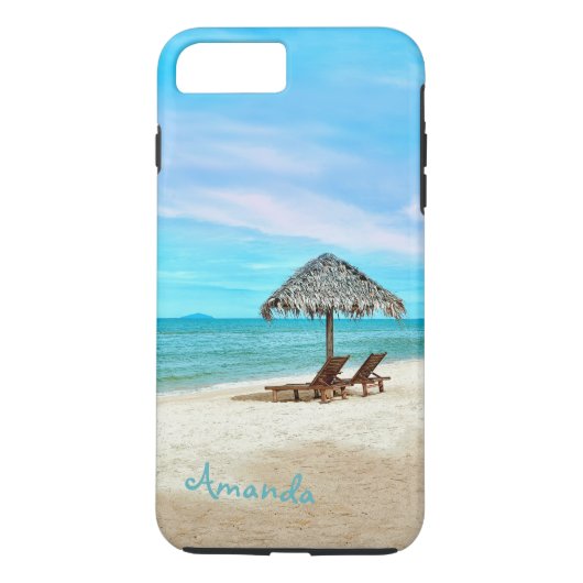 Personalisierte Entspannungslandschaft am Strand Case-Mate iPhone Hülle (Rückseite)