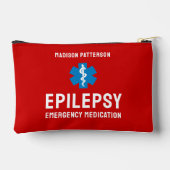 Personalisierte Epilepsie-Notfall-Essentials Zubehörtasche (Rückseite)