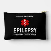 Personalisierte Epilepsie-Notfall-Essentials Zubehörtasche (Rückseite)