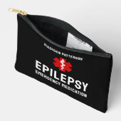 Personalisierte Epilepsie-Notfall-Essentials Zubehörtasche (Offen)