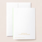 Personalisierte Erdbaume Folienkarte (Rückseite mit Umschlag)