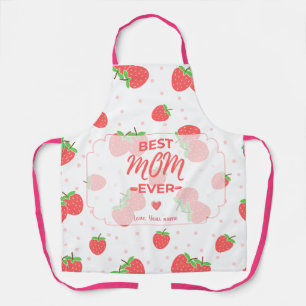 Personalisierte Erdbeer-Mama-Schürze Schürze
