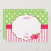 Personalisierte Erdbeere danken Ihnen zu kardieren Dankeskarte (Vorne/Hinten)