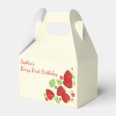 Personalisierte Erdbeere Geburtstagspartei Gefälli Geschenkschachtel (Vorderseite)