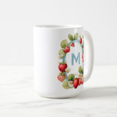 Personalisierte Erdbeere Kaffeetasse (VorderseiteRechts)