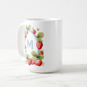 Personalisierte Erdbeere Kaffeetasse (Vorderseite Links)
